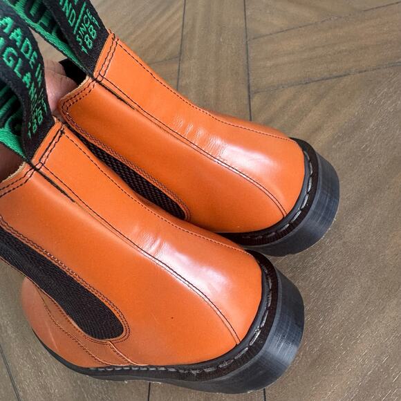 Solovair Dealer Hi-Shine Finish Leather Boots Chelsea Cognac Sz 7 England Made main image 5